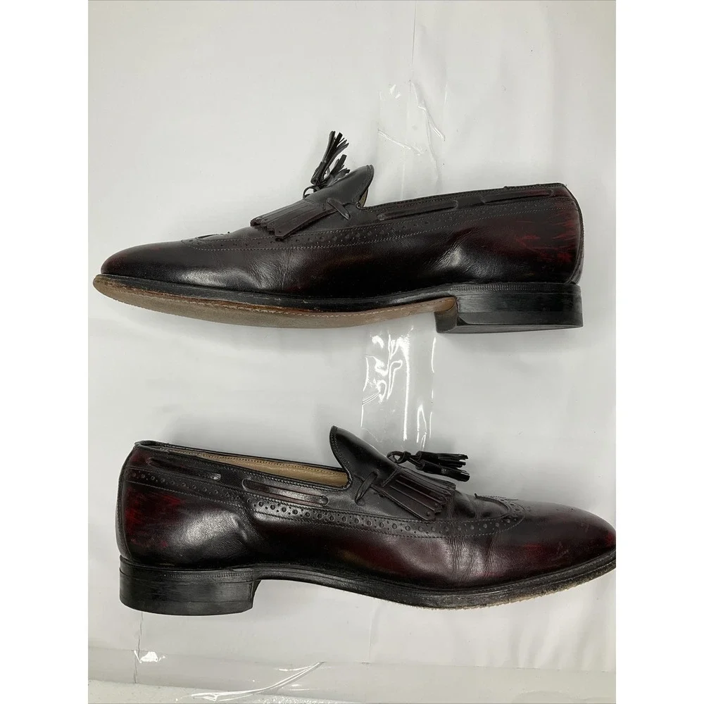 Johnston & Murphy Shoes 8.5 Loafers Leather Oxfords Tassel Wing Tip Aristocraft